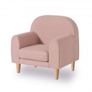 Sillón infantil individual en tela rosa · Code SL121T-52