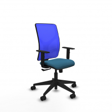 Piqueras y Crespo Motilla sincro malla azul bali verde petroleo brazos 1D base piramidal ruedas 65mm nailon