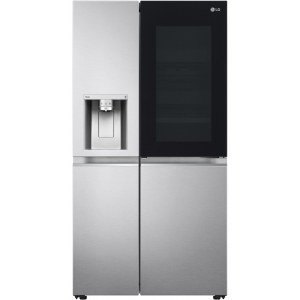Frigorífico americano LG GSXV91BSAE 179x91cm, con dispensador, Instaview, METALF