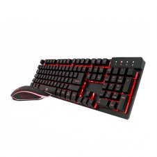 KIT GAMER DE TECLADO Y MOUSE VORAGO KM-500, ALÁMBRICO, USB, NEGRO (ESPAÑOL) KM-500