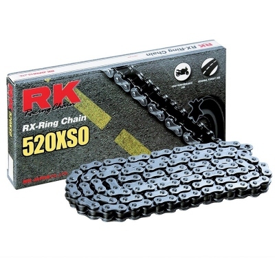 Cadena RK 520XSO con 112 eslabones negro 520XSO-112