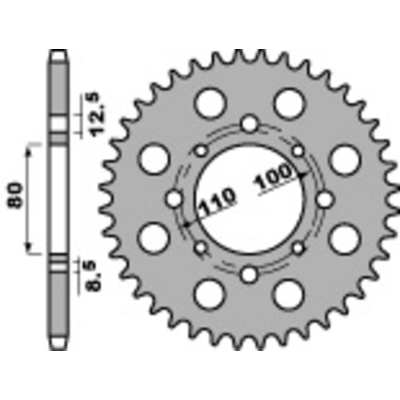 PBR Steel Standard Front Sprocket 333 - 520 333.14.18NC