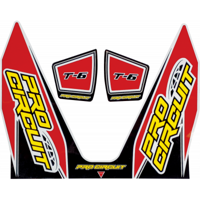 T-6 Exhaust Decals PRO CIRCUIT DC22T6-RED