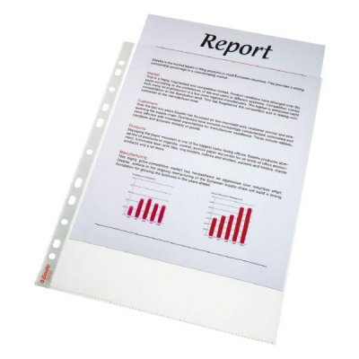 ESSELTE C.100 fundas portadocumentos PP 11 taladros 80 micras A4 piel naranja