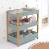 Mueble cambiador 50x80 cm con estantes madera/verde · Dadá D100-M9557