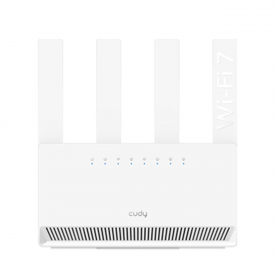 Cudy Router WiFi 7 Gigabit Dual Band BE3600 - Velocidad hasta 1000Mbps - 4 Puertos - 4 Antenas Fijas de 5dBi - Tecnologia MU-MIM