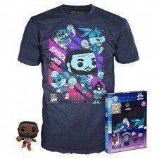 Pop & tee space jam looney tunes funko lebron james + camiseta pack 10 unidades todas las tallas