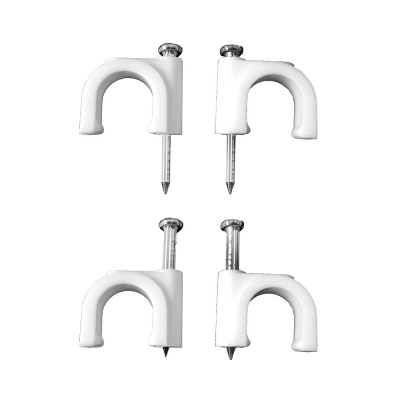 Grapa blanca para cable manguera tubular 2x0,75mm n°05 (caja 100 unid.)