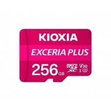 Kioxia Exceria Plus Memoria microsdxc 256gb UHS-I class 3 U3 rosa blanco
