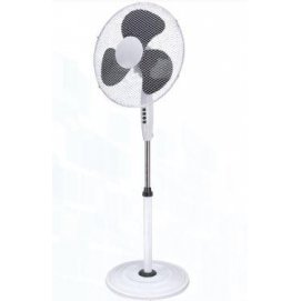 Ventilador de pie Nevir NVRVP40RBN, 40 cm, 40W, 3 aspas, Oscilante, Cabezal orientable, Altura ajustable hasta 120 cm, Aspas y detalles en negro