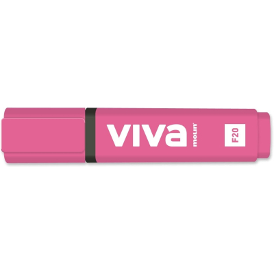 Molin Viva Marcador Fluorescente - Trazo entre 1 y 5mm - Tinta con Base de Agua - Color Rosa