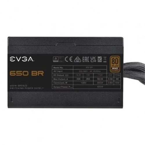 Fuente de Alimentación EVGA 650 BR/ 650W/ Ventilador 12cm/ 80 Plus Bronze