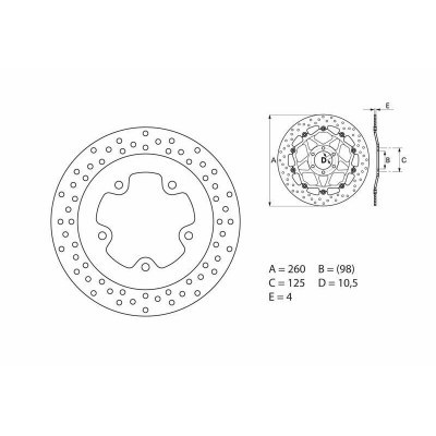 Disco de freno Brembo 68B407B9 68B407B9