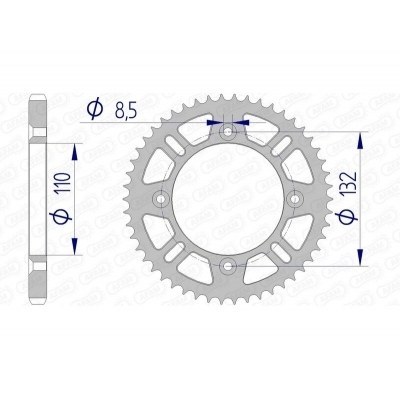 Corona AFAM aluminio 72102 - Paso 428 72102N-49