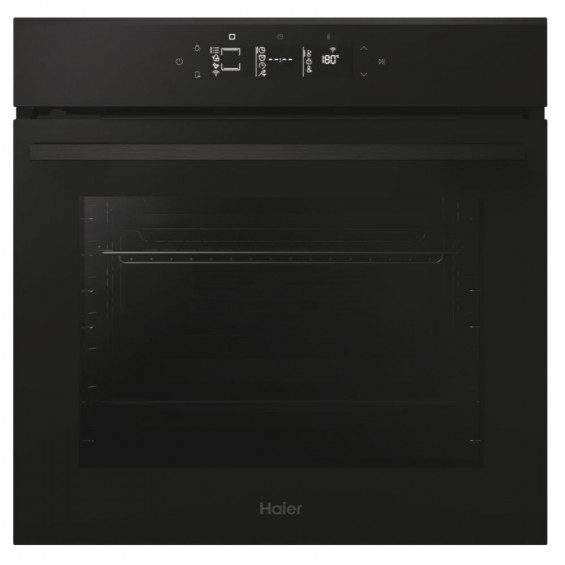 Horno pirolítico Haier H6 ID46G3YTB ID Series 4, 78 litros, 20 funciones, hidrolítico, WiFi, guía telescópica, cierre suave, clase A++, negro