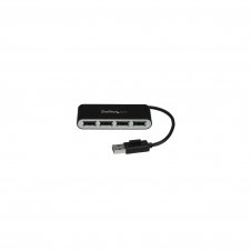 StarTech.com Concentrador Ladrón USB 2.0 de 4 Puertos con Cable Integrado - Hub Portátil USB 2.0