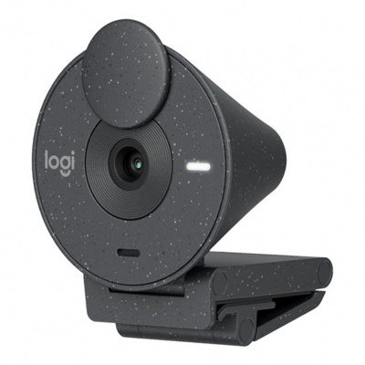 Webcam logitech brio 300 grafito full hd - usb tipo c