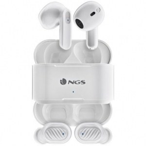 Auriculares Bluetooth NGS Ártica Duo con estuche de carga/ Autonomía 5h/ Blancos