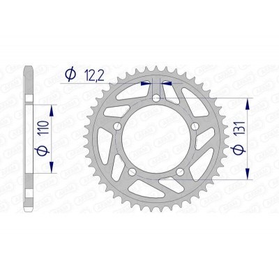 Corona AFAM aluminio 165801 - Paso 520 165801-39