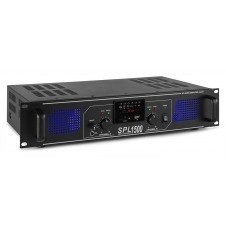 SPL 1500MP3 Amplificador con LEDs azules + EQ Negro