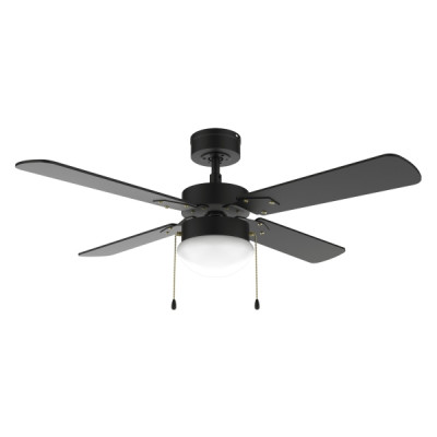 Cecotec EnergySilence Aero 450 FullBlack Ventilador de Techo con 4 Aspas y Luz Integrada - Potencia de 50W - Diametro de 42 - 3 Velocidades - Modo Invierno/Verano - Control por Cadena - Color Negro
