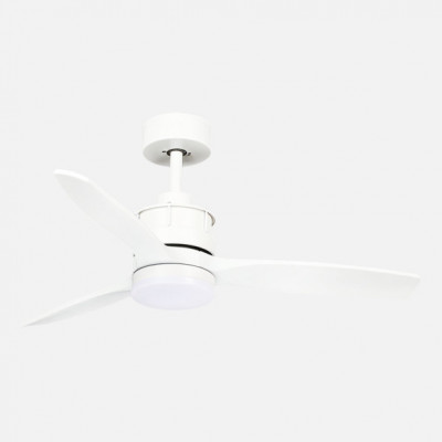 Ventilador Dc Barrax 18w Blanco 3aspas 6vel 106d 2250lm 3000-4500-6500k Remoto+memoria+temporizador