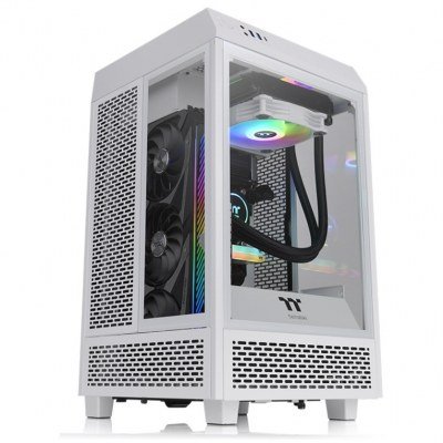 CAJA THERMALTAKE THE TOWER 100 MINI-ITX 2XUSBA 3.2 SIN FUENTE BLANCO