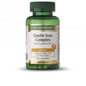 HIERRO GENTLE COMPLEX con vitamina C & B12 100 cápsulas