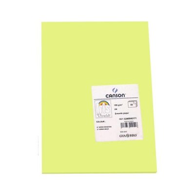 CANSON Pack de 50 Cartulina 185g A4 verde manzana