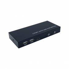 KVM AISENS 2 ORDENADORES CON UN SOLO TECLADO RATON MONITOR CABLES INCLUIDOS 2X HDMI+ 2X USB FUENTE DE ALIMENTACION NEGRO A111-0400