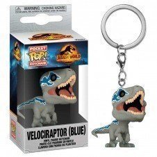 Funko pop keychain llavero jurassic park world velociraptor blue 55299