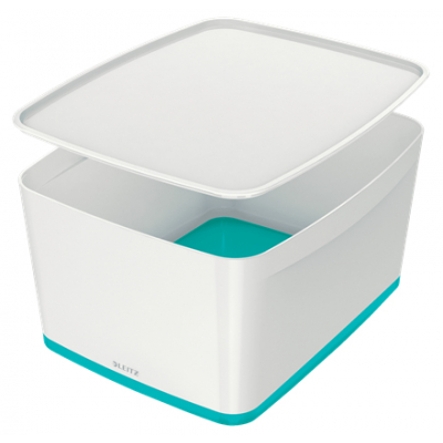 52161051 caja de almacenaje Rectangular Plástico Azul, Blanco