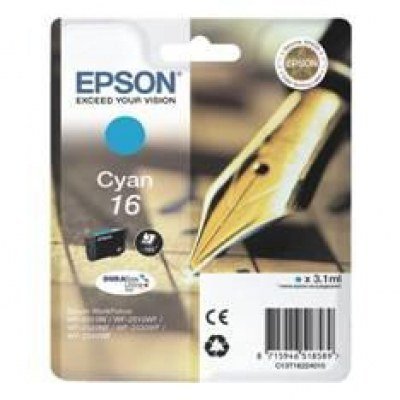 Cartucho tinta epson t162240 cian wf - 2010 - 2510 - 2520 - 2530 - 2540 - pluma