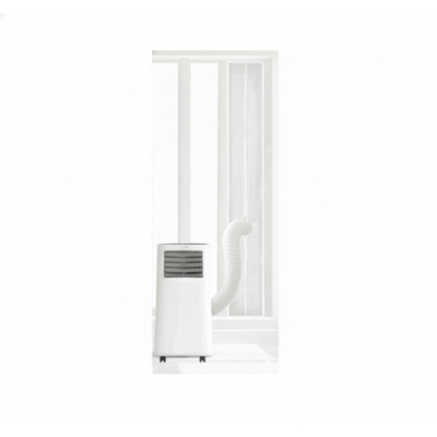 Cecotec Cubierta para Ventanas - Poliester - Aisla Del Exterior - Cremallera y Cinta Adhesiva - Facil de Sellar - Ideal para Aires Portatiles - 210x90cm - Color Blanco