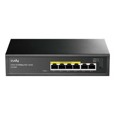 CUDY 6-Port 10/100M PoE+ Switch 60W