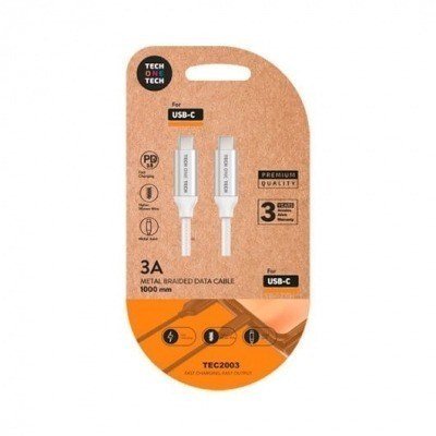 CABLE USB(C) 3.0 A USB(C) 3.0 TECH ONE TECH 1M BLANCO
