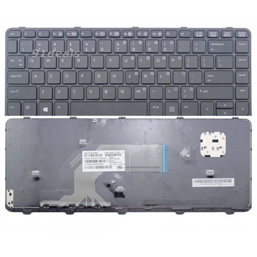 Teclado para portátil Ocasión HP Probook 430 g2 / 440 g1 / 445 g1 / 640 g1 / negro con marco alemán + pegatina castellano grado B