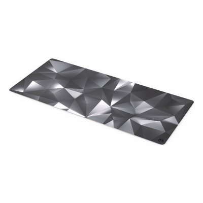 Crystal Black XL Alfombrilla de ratón para juegos Negro, Gris, Blanco