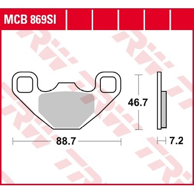 Pastillas de freno sinterizadas offroad serie SI TRW MCB869SI