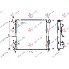 RADIATOR 1.6 CRDi DIESEL AUTOMATIC (450x450x26) (NRF)