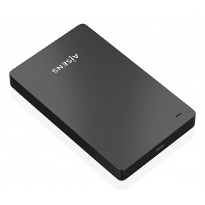 AISENS - Caja Externa 2.5 9.5mm SATA a USB-C USB3.1 Gen1, Negra