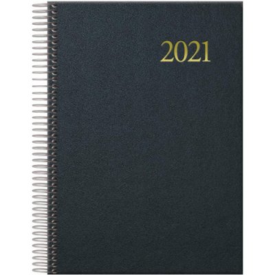 AGENDA SEGOVIA ESPIRAL DÍA PÁGINA 14 X 20 CM. COLOR NEGRO DOHE 11128.