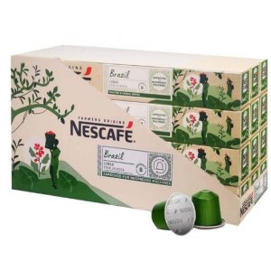 Pack de 12 cajas NESPRESSO NESCAFE BRAZIL, 10 unidades por caja, 120 cápsulas en total