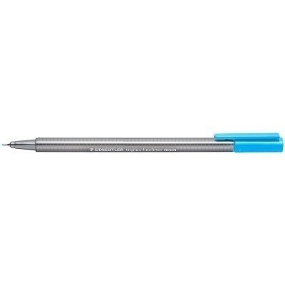 Staedtler Triplus Fineliner 334 Rotulador de Punta Fina - Trazo de 0.3mm - Tinta Base de Agua - Color Azul Neon