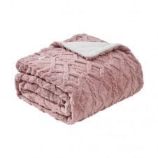Manta Elect.monroy Rosa/blanco 160w 180x130cm 9niveles Autoapagado, Protec.seg.,lavable