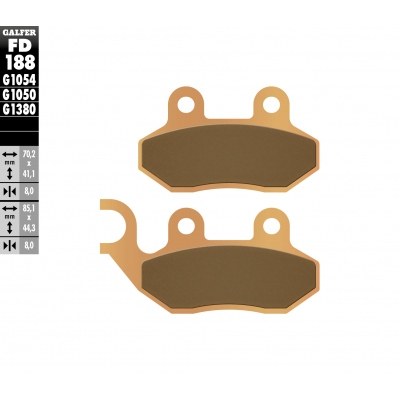 Pastillas de freno sinterizadas HH GALFER FD188G1380