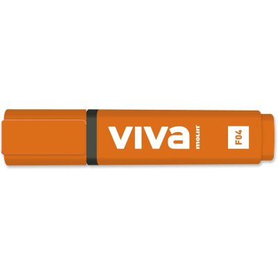 Molin Viva Marcador Fluorescente - Trazo entre 1 y 5mm - Tinta con Base de Agua - Color Naranja