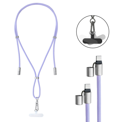 Handykette als Lade- + Datenkabel USB-C bis 1,65m lila cable USB USB C Púrpura