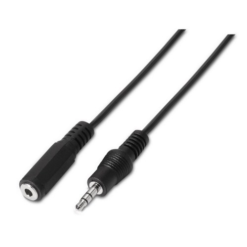 Aisens Cable Audio Estéreo Jack 3.5/M-Jack 3.5/H Negro 1.5M