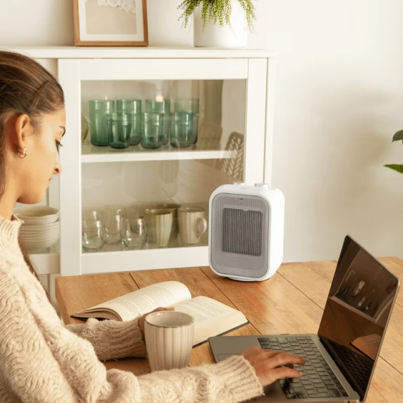 Calefactor cerámico de sobremesa Cecotec ReadyWarm 1500 Max Ceramic White, 1.500 W, blanco - imagen 7